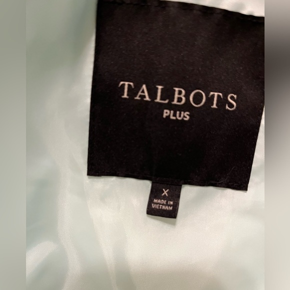 NEW Talbots Mint Faux Fur Puffer Vest size OX plus - Picture 3 of 14